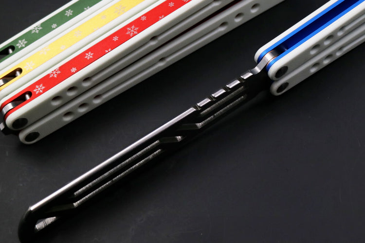 Nautilus, High-end Integrated Aluminum Handle Butterfly Knife, Shaft Sleeve Structure CNC Machining, Throwing Knife Practice Knife Without Cutting Edge