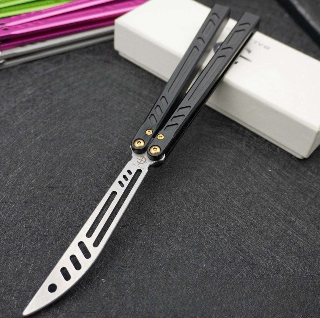 Butterfly Knife Seven Series Integrated Aluminum Handle Butterfly Knife Fancy Unopened Blade