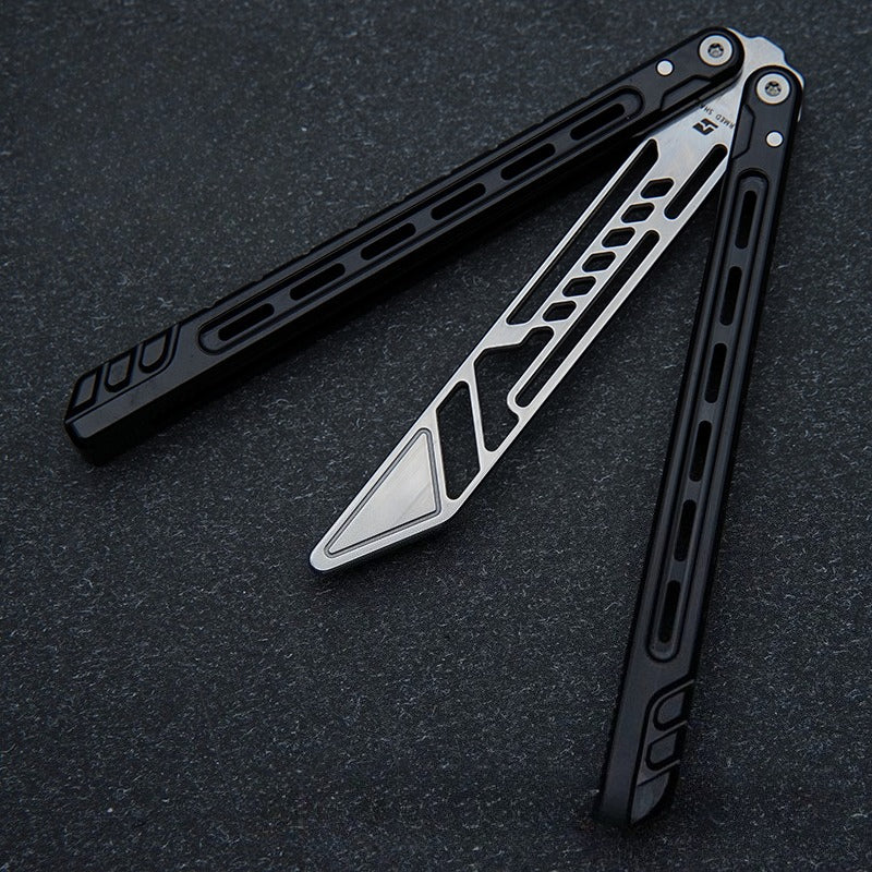Athena Butterfly Knife Practice Blade, Fancy Crisp Outdoor Unopened Blade
