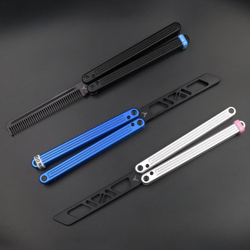 Arctic Circle, High-end Integrated Aluminum Handle Butterfly Knife CNC Seiko, Shaft Sleeve Structure, Throwing Knife Practice Knife Without Cutting Edge