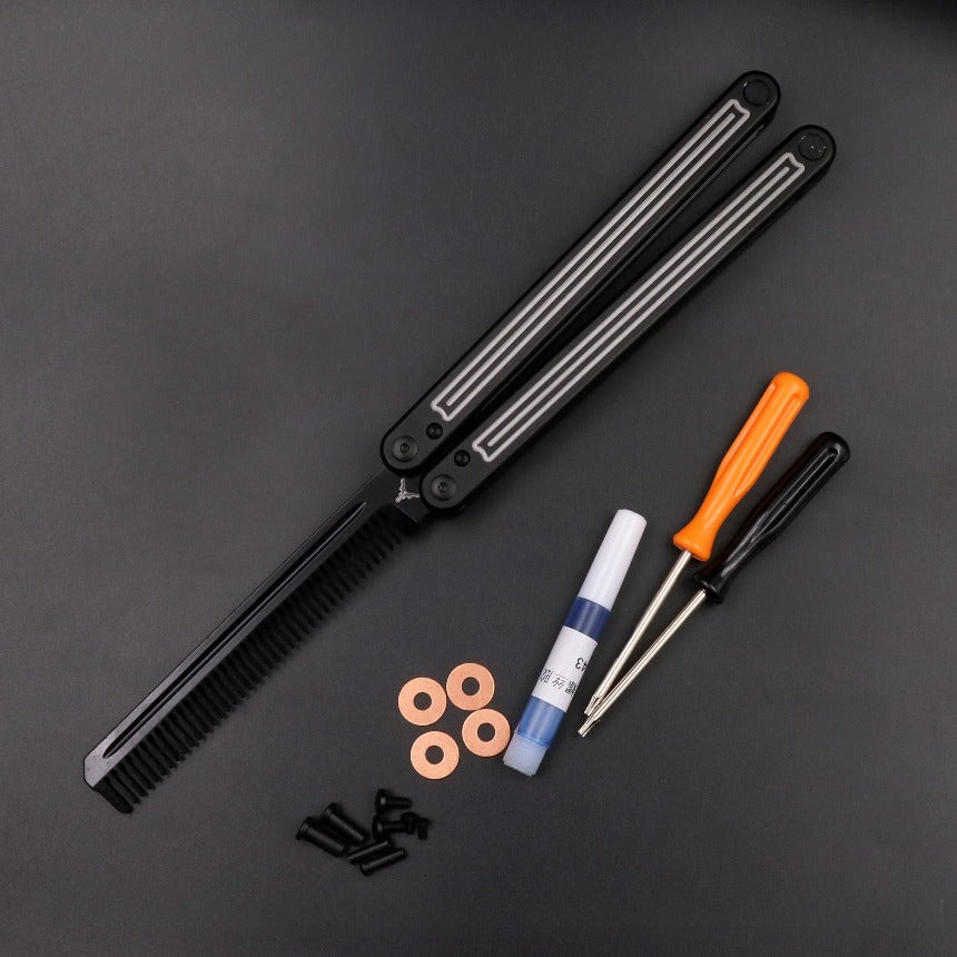 Arctic Circle, High-end Integrated Aluminum Handle Butterfly Knife CNC Seiko, Shaft Sleeve Structure, Throwing Knife Practice Knife Without Cutting Edge