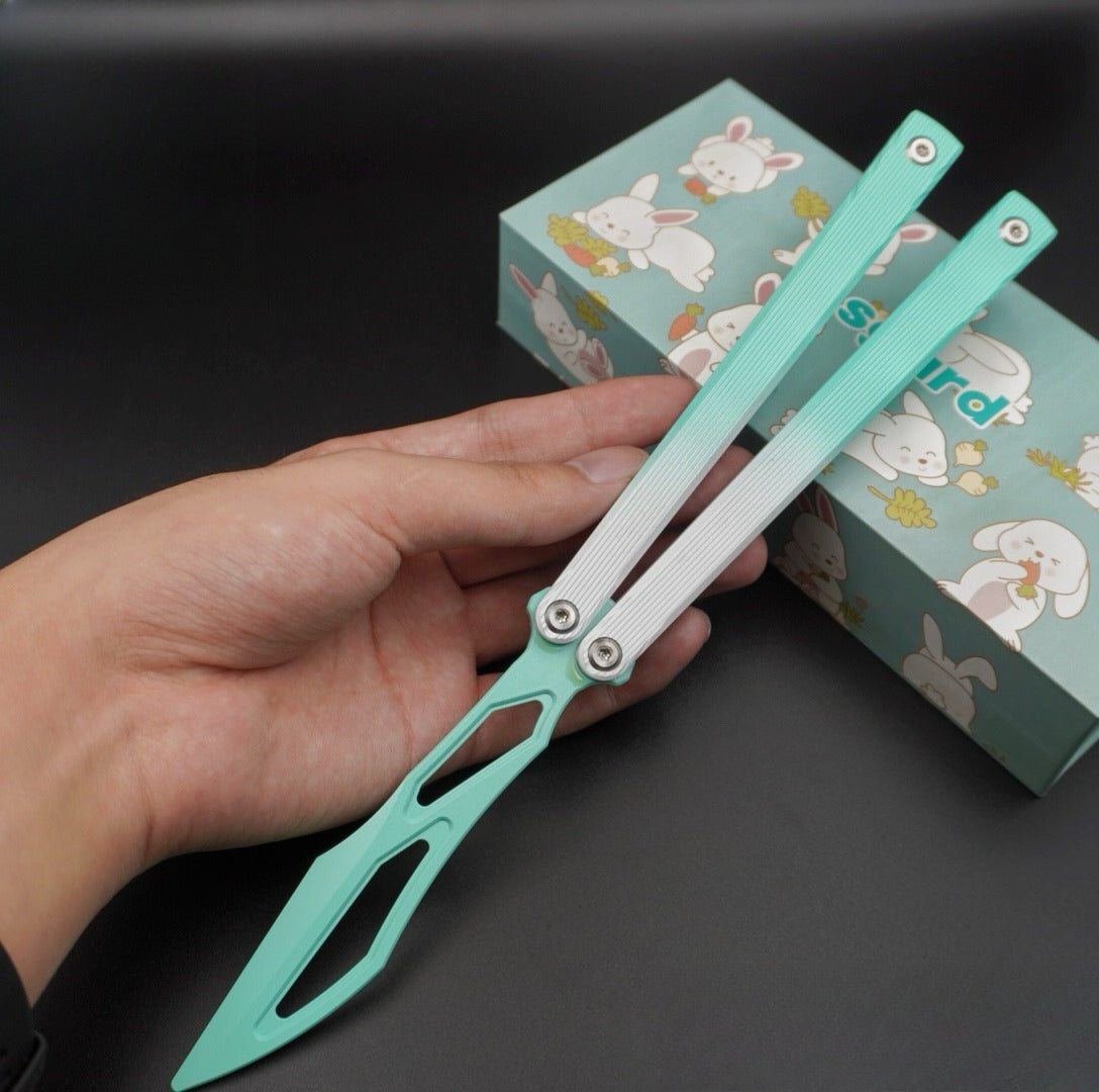 Asgard Domination Practice Edition Full Ceramic Coated Butterfly Knife, False Blade Unbladed