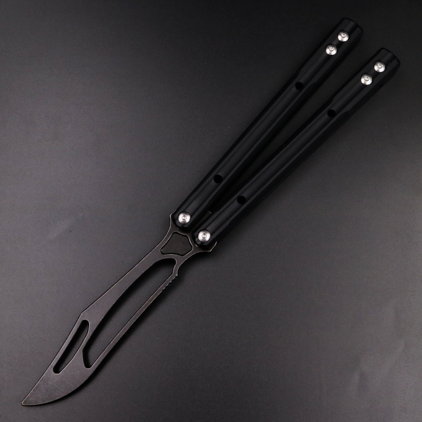 G10 Orca, Titanium Alloy Blade, Integrated G10 Handle, Double Gasket Bushing Structure, Butterfly Knife Throwing Knife Unbladed