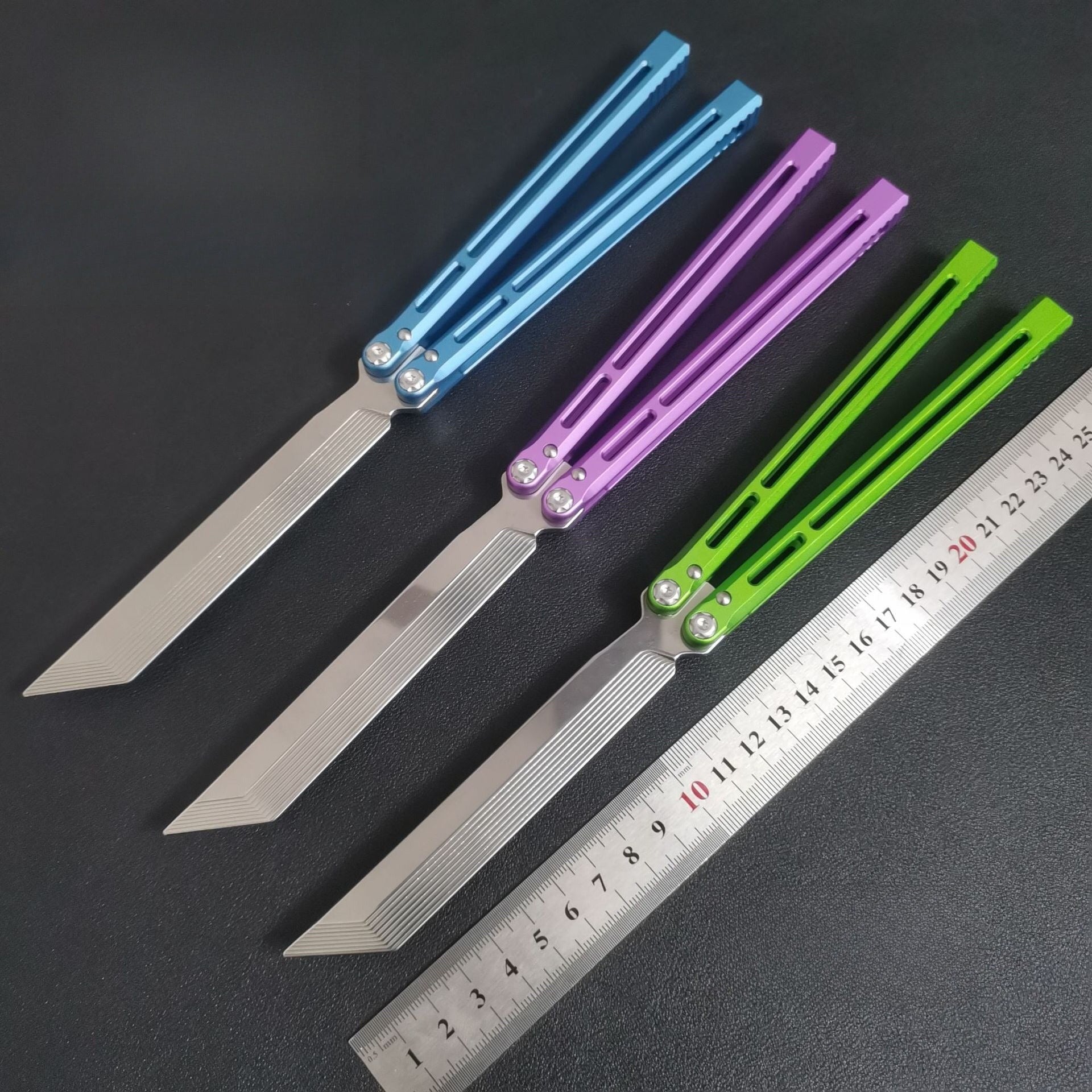 Telesto V2 Butterfly Knife Aluminum Handle Practice Training Knife Shake Knife