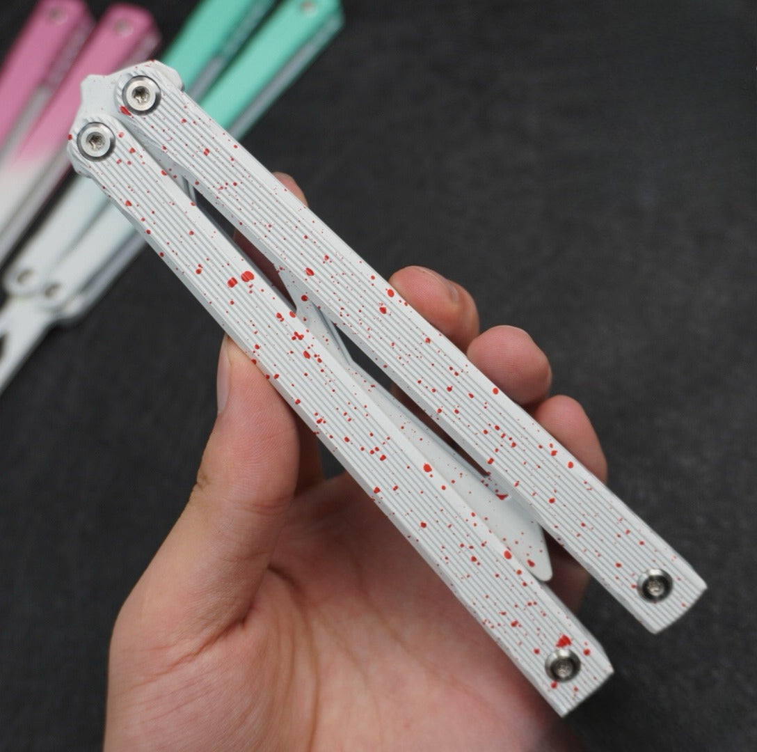 Asgard Domination Practice Edition Full Ceramic Coated Butterfly Knife, False Blade Unbladed