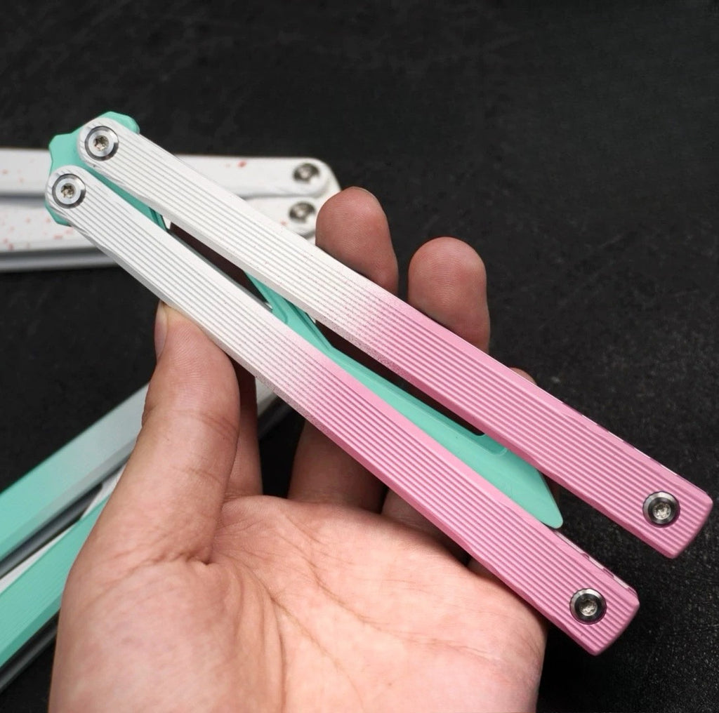 Asgard Domination Practice Edition Full Ceramic Coated Butterfly Knife, False Blade Unbladed