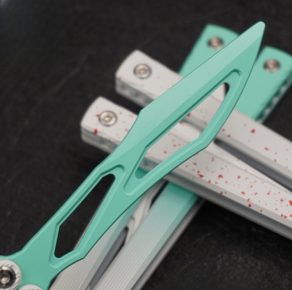 Asgard Domination Practice Edition Full Ceramic Coated Butterfly Knife, False Blade Unbladed