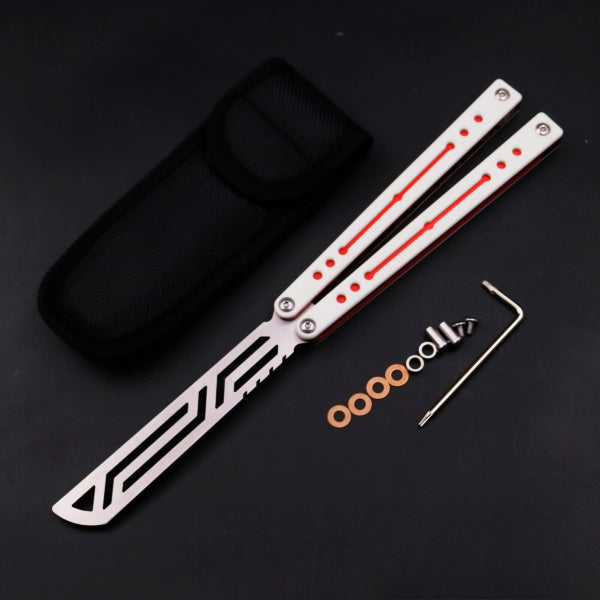 Nautilus, High-end Integrated Aluminum Handle Butterfly Knife, Shaft Sleeve Structure CNC Machining, Throwing Knife Practice Knife Without Cutting Edge