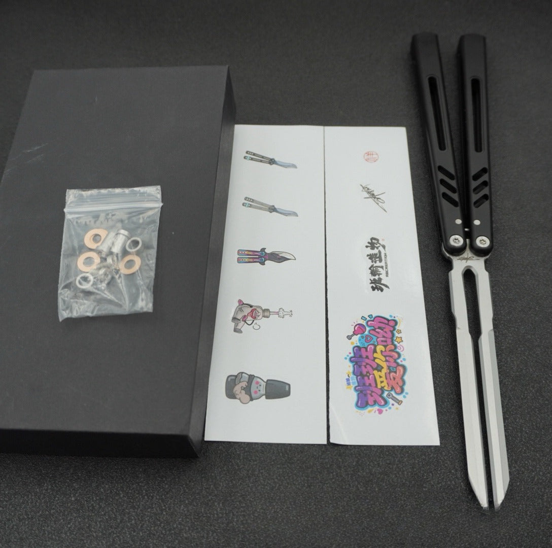 Aluminum Handle Tuning Fork Blade, Butterfly Knife Practice Knife