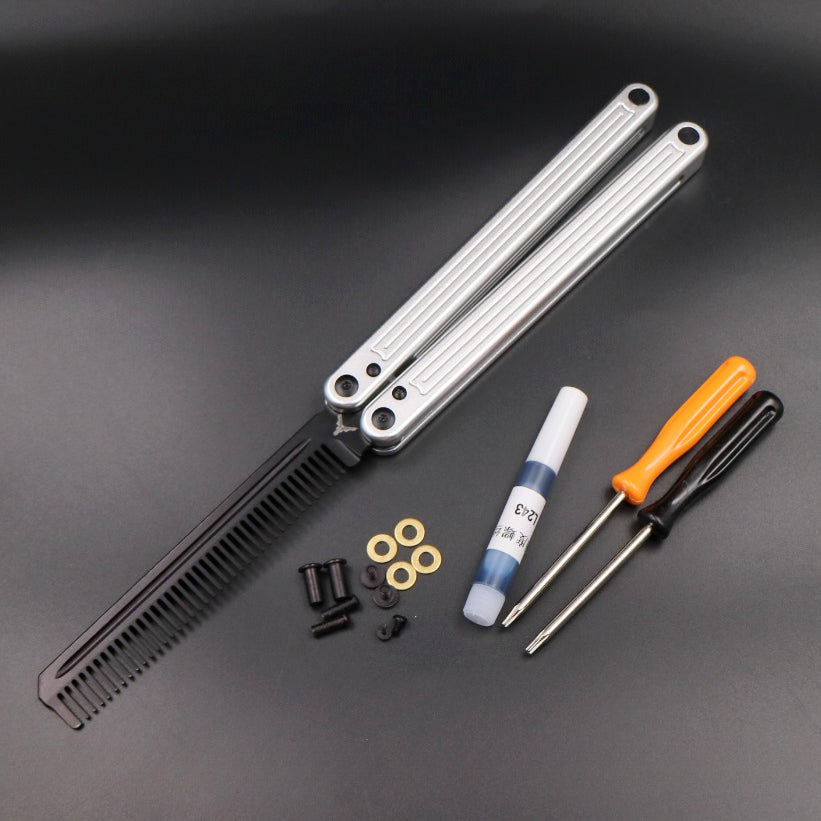 Arctic Circle, High-end Integrated Aluminum Handle Butterfly Knife CNC Seiko, Shaft Sleeve Structure, Throwing Knife Practice Knife Without Cutting Edge