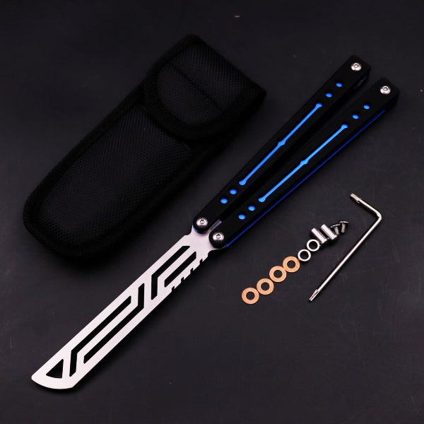 Nautilus, High-end Integrated Aluminum Handle Butterfly Knife, Shaft Sleeve Structure CNC Machining, Throwing Knife Practice Knife Without Cutting Edge