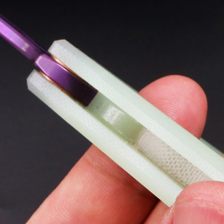 G10 Orca, Titanium Alloy Blade, Integrated G10 Handle, Double Gasket Bushing Structure, Butterfly Knife Throwing Knife Unbladed