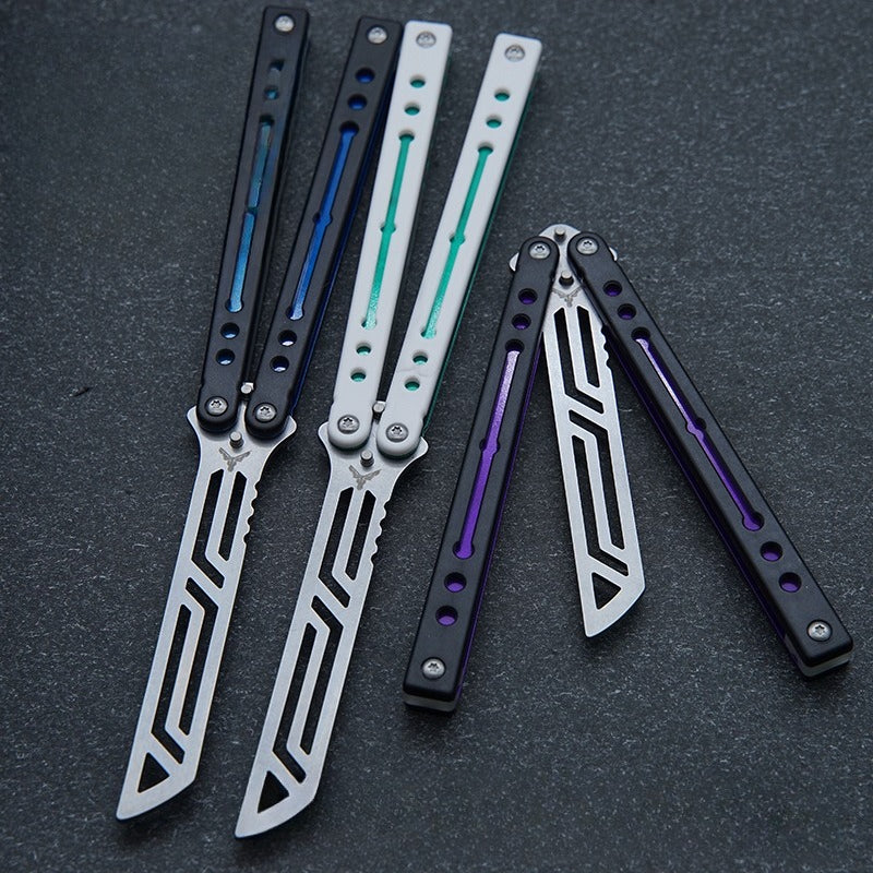 Steel Nautilus, Luminous Counterweight, Bushing Screw, Unbladed Practice Knife