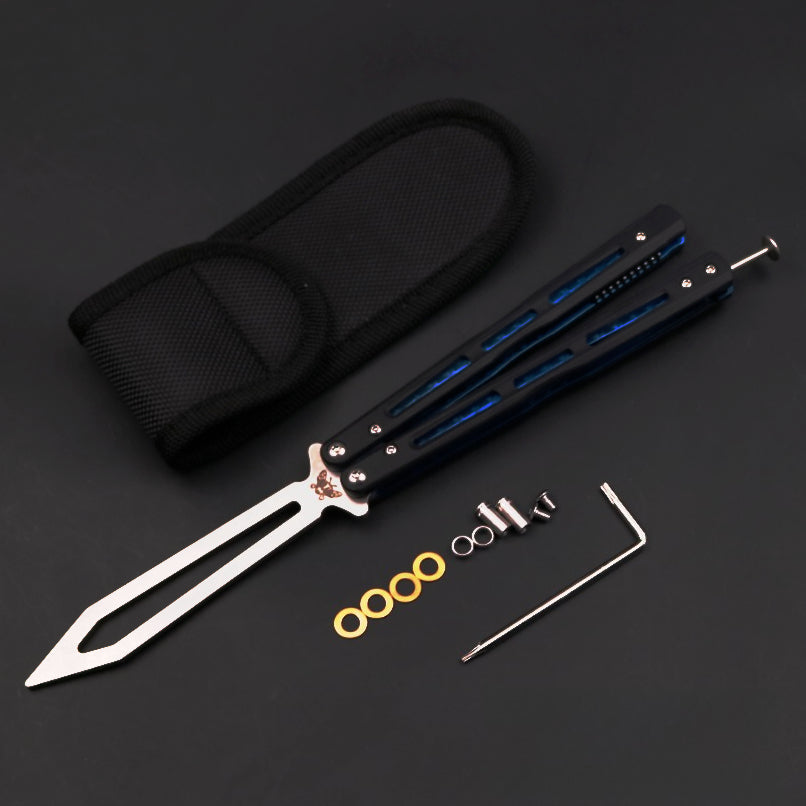 THEONE high-end titanium alloy 51 bushing structure CNC numerical control machining, butterfly knife throwing knife without cutting