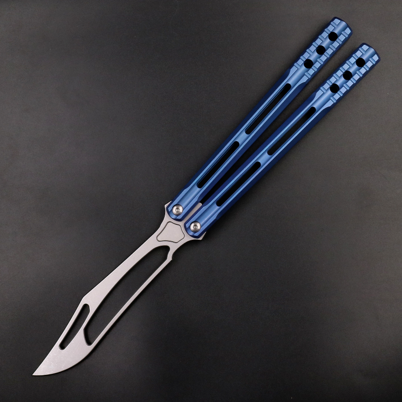 War Whale TC4 Titanium Alloy Integrated Handle, High-end Shaft Sleeve, Oil Storage Positioning Shaft, Butterfly Knife Throwing Knife Unbladed