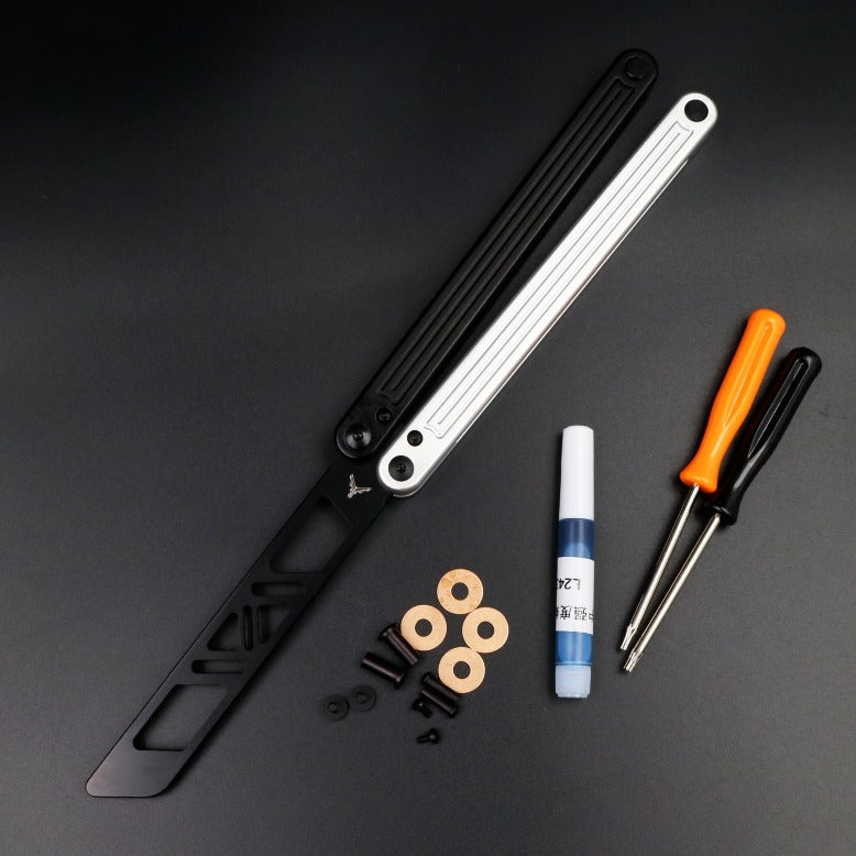 Arctic Circle, High-end Integrated Aluminum Handle Butterfly Knife CNC Seiko, Shaft Sleeve Structure, Throwing Knife Practice Knife Without Cutting Edge