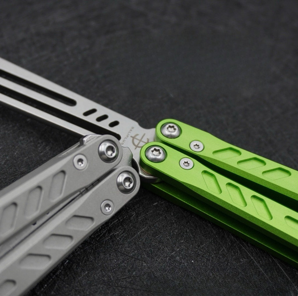 Butterfly Knife Seven Series Integrated Aluminum Handle Butterfly Knife Fancy Unopened Blade