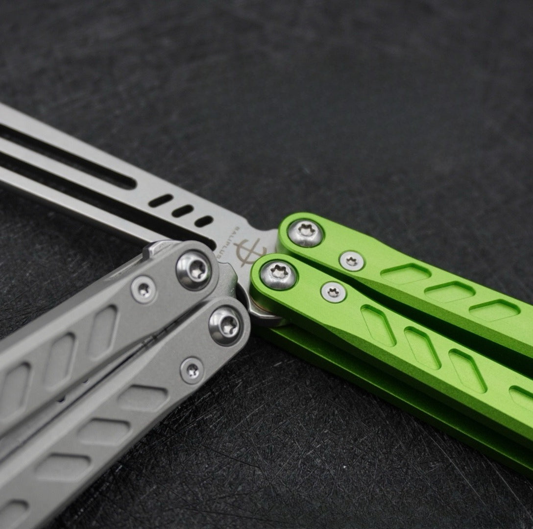 Butterfly Knife Seven Series Integrated Aluminum Handle Butterfly Knife Fancy Unopened Blade