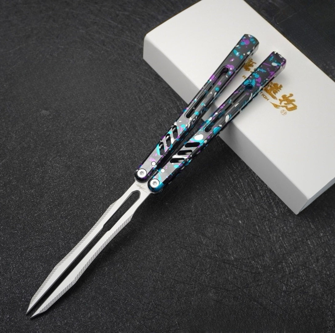 Aluminum Handle Tuning Fork Blade, Butterfly Knife Practice Knife