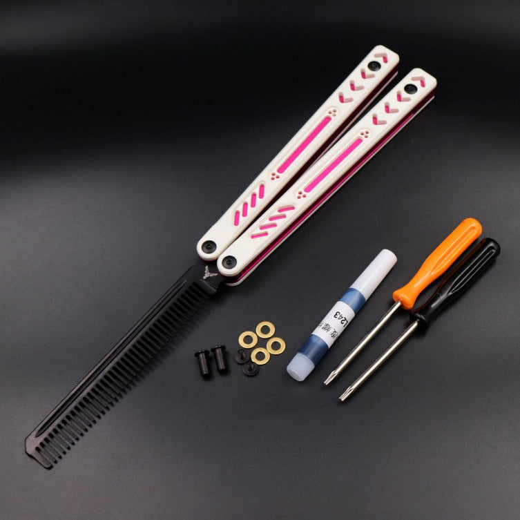 Ethereum G10 Aluminum Handle Butterfly Knife, Bushing Structure CNC Seiko, Throwing Knife Practice Knife Without Cutting Edge