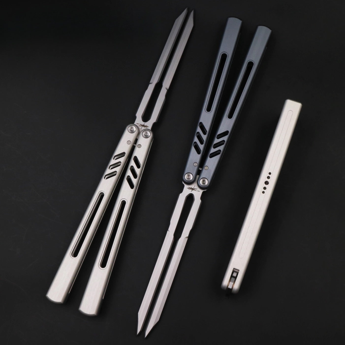 8801V3 Tuning Fork Folding Knife REP Butterfly Fancy AB Novice Practice Entry Toy Knife Unbladed