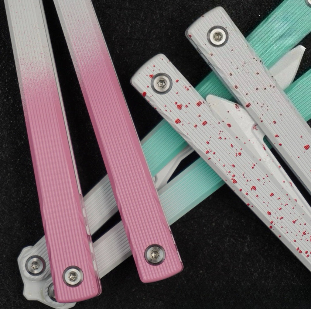 Asgard Domination Practice Edition Full Ceramic Coated Butterfly Knife, False Blade Unbladed