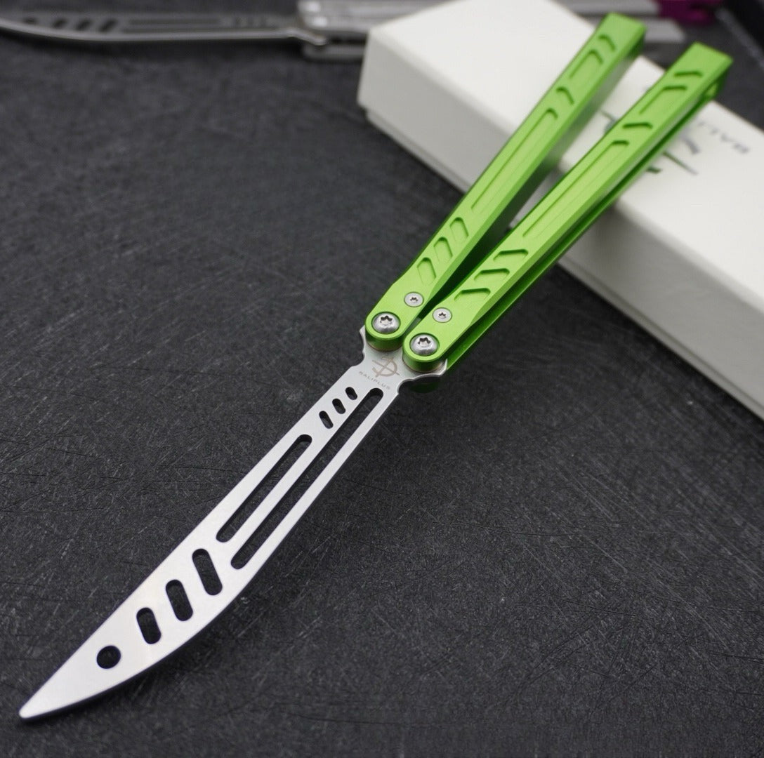 Butterfly Knife Seven Series Integrated Aluminum Handle Butterfly Knife Fancy Unopened Blade