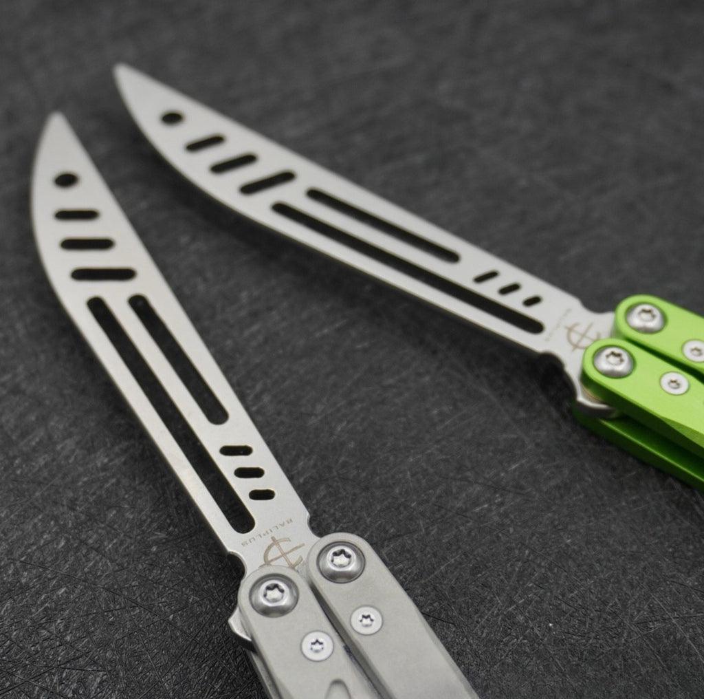 Butterfly Knife Seven Series Integrated Aluminum Handle Butterfly Knife Fancy Unopened Blade