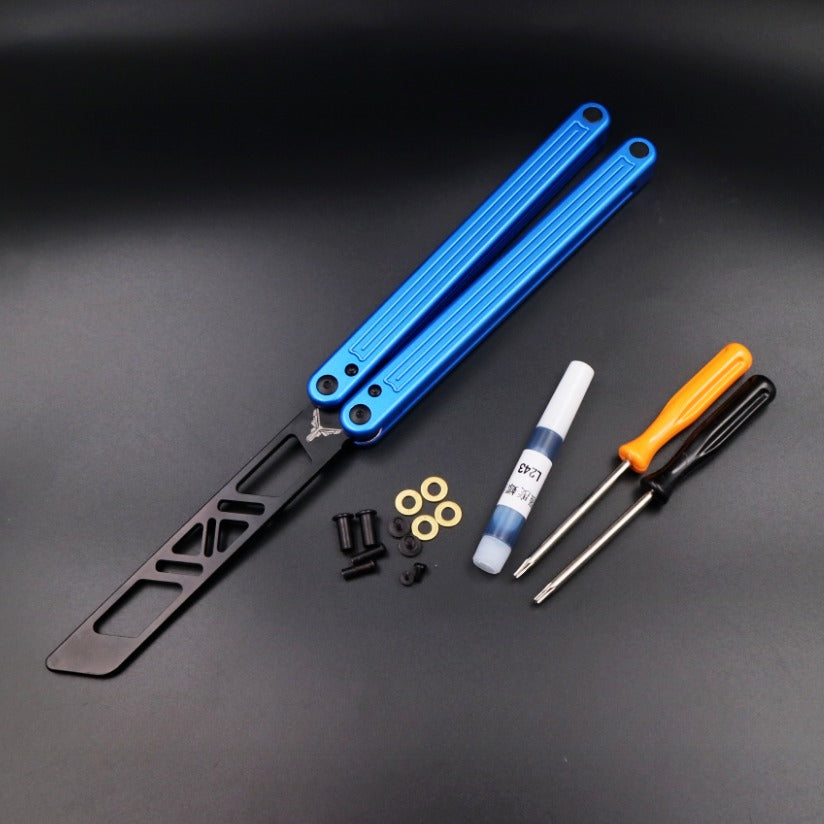 Arctic Circle, High-end Integrated Aluminum Handle Butterfly Knife CNC Seiko, Shaft Sleeve Structure, Throwing Knife Practice Knife Without Cutting Edge