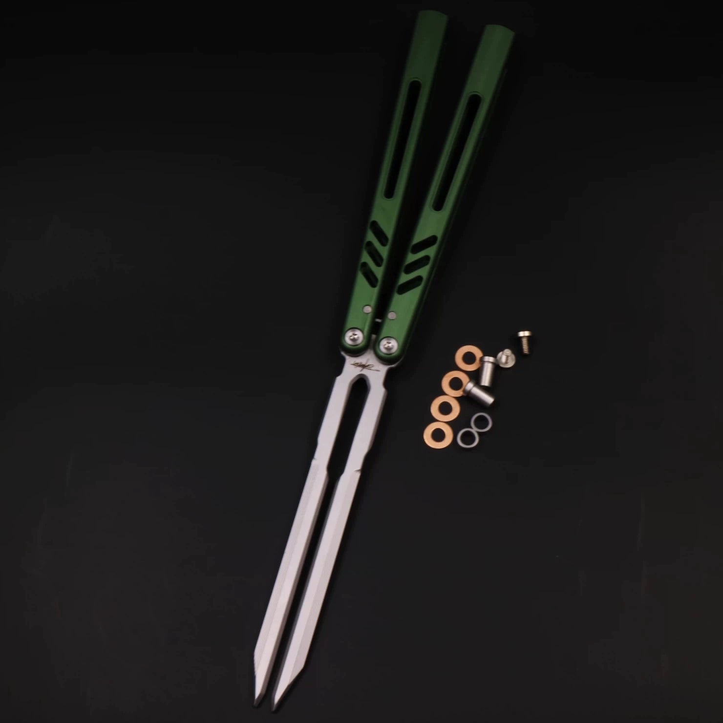 8801V3 Tuning Fork Folding Knife REP Butterfly Fancy AB Novice Practice Entry Toy Knife Unbladed