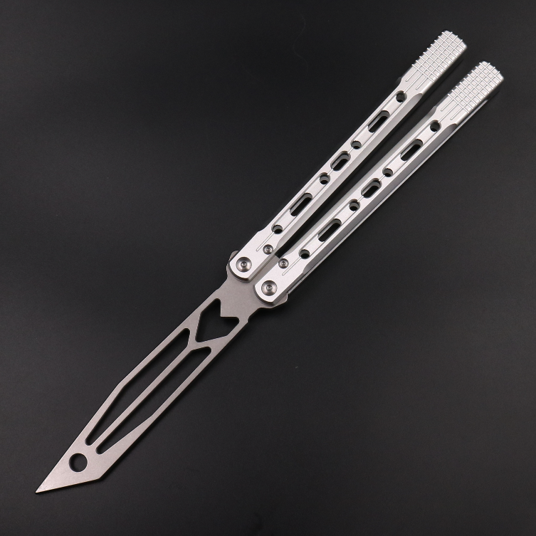 Dark Arrow, Aluminum Alloy Integrated Handle, Light Feel, Shaft Sleeve Structure, Oil Storage Positioning Shaft, Butterfly Knife, Unbladed Blade