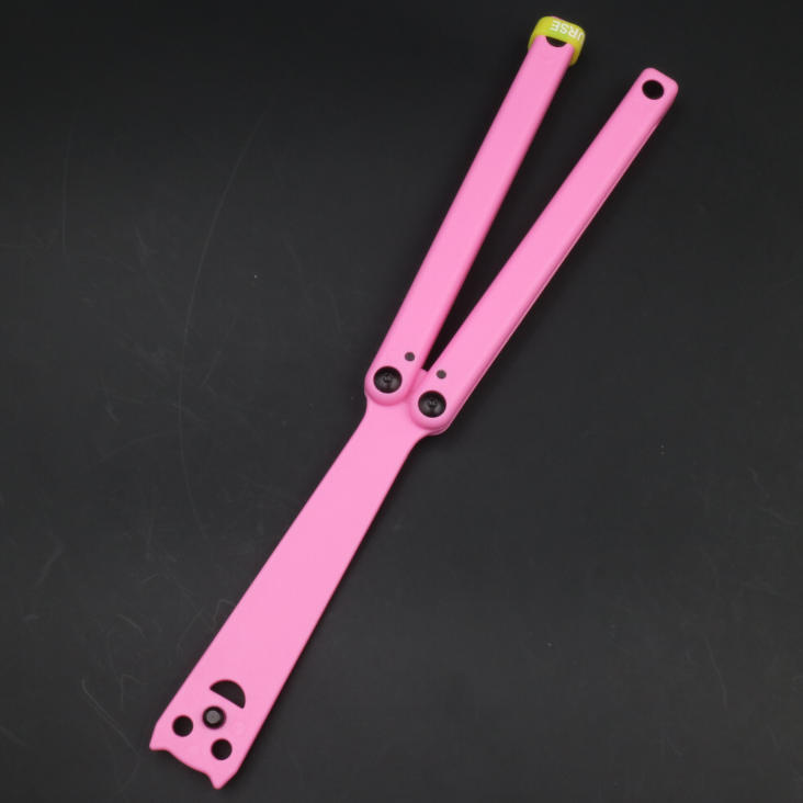 Apocalypse Squid, All Plastic Safety Fancy Butterfly Knife Practice Knife, Luminous, with Counterweight, Unbladed