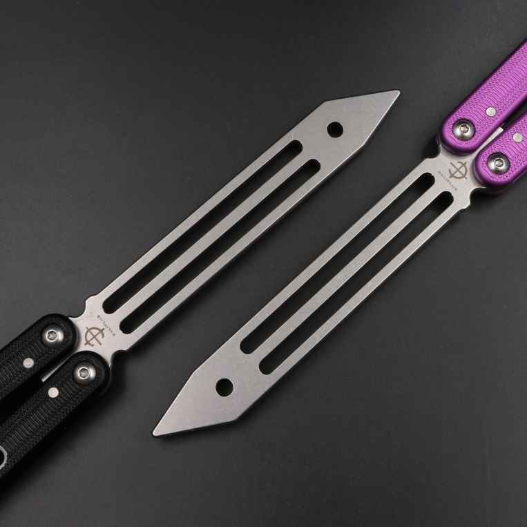 Boundless Big Fish v4 anti-skid integrated aluminum alloy handle, shaft sleeve structure, butterfly knife throwing knife practice knife does not cut the edge