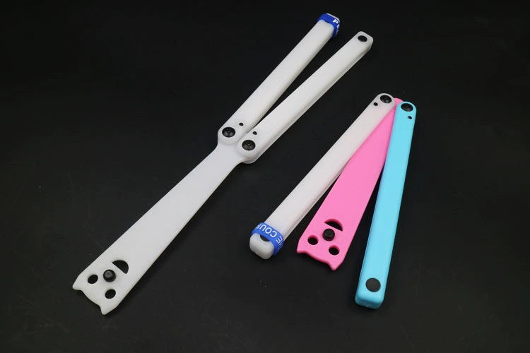 Apocalypse Squid, All Plastic Safety Fancy Butterfly Knife Practice Knife, Luminous, with Counterweight, Unbladed