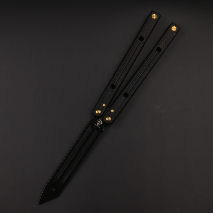 Boundless Big Fish v4 anti-skid integrated aluminum alloy handle, shaft sleeve structure, butterfly knife throwing knife practice knife does not cut the edge