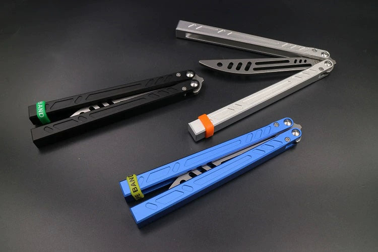 Wujiang BareBones Integrated 6 Series Aluminum Shank, Shaft Sleeve Structure, Butterfly Knife Swing Knife Practice Knife Does Not Cut Edge