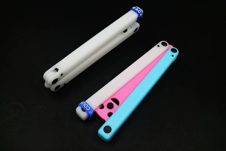 Apocalypse Squid, All Plastic Safety Fancy Butterfly Knife Practice Knife, Luminous, with Counterweight, Unbladed