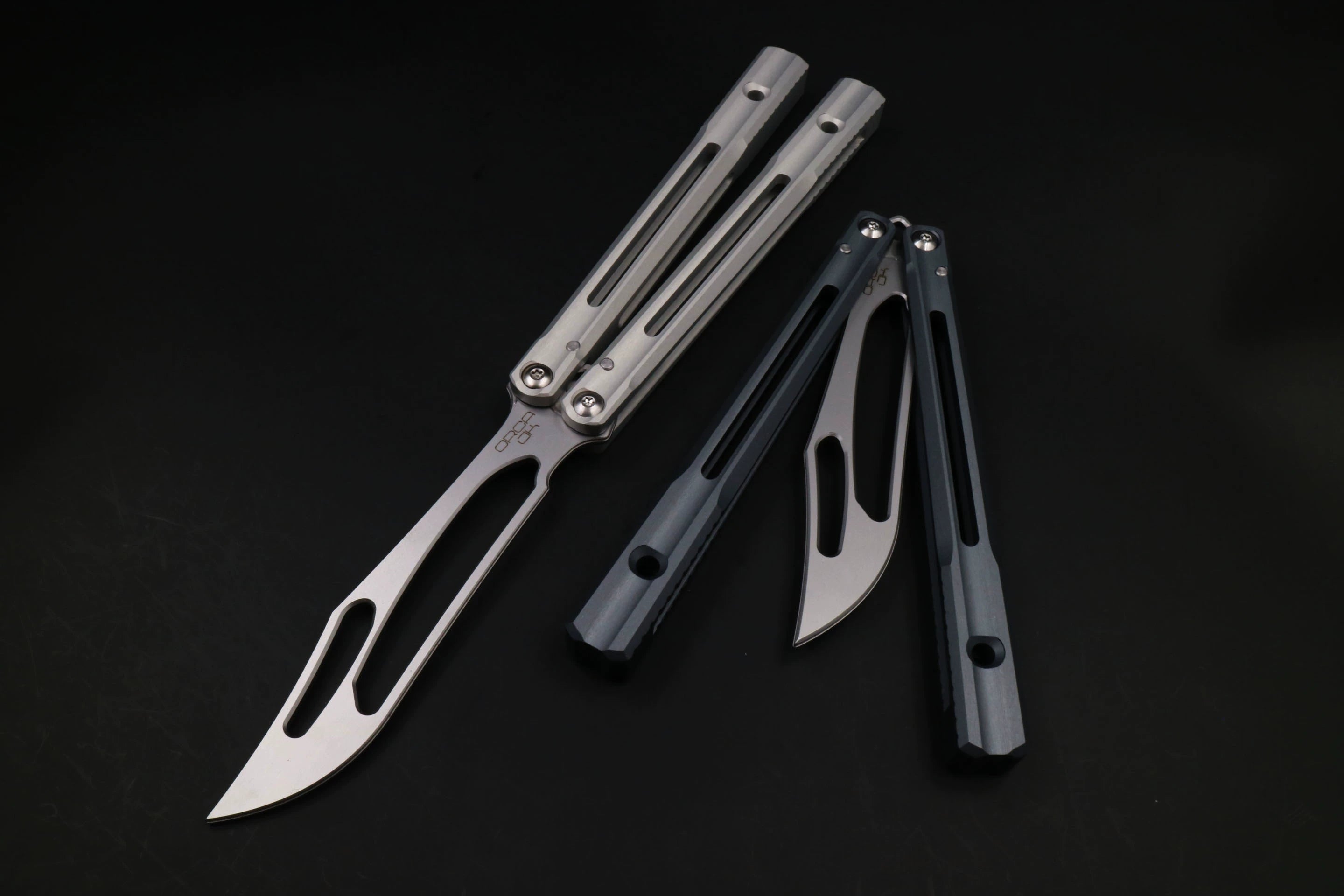 Ban Yu Aluminum Whale, Seven Series Aluminum, Unbladed Butterfly Knife, Glass Sound, Beginner Safety Decompression Finger Limit