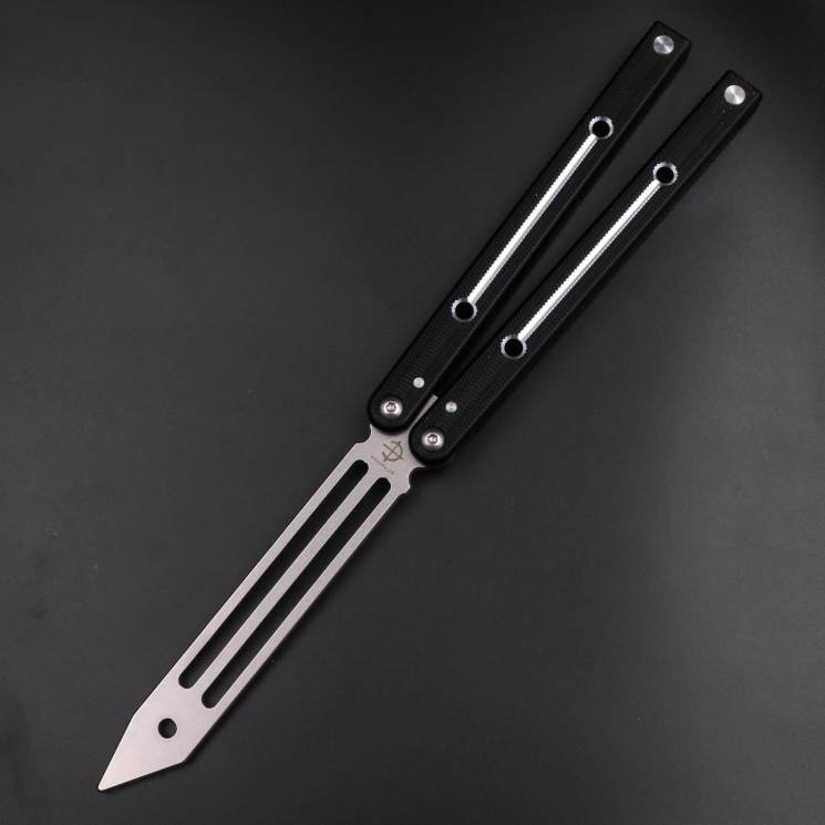 Boundless Big Fish v4 anti-skid integrated aluminum alloy handle, shaft sleeve structure, butterfly knife throwing knife practice knife does not cut the edge