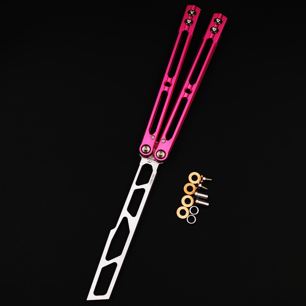 8802v1 Seven Series Aluminum, Unbladed Butterfly Knife, Fancy Beginner Entry, Entertainment Safe Decompression