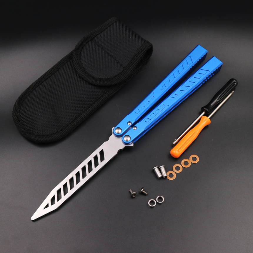 Falcon CNC Bushing Structure, Wing Blade, Aluminum Alloy Integrated Handle, Butterfly Knife Without Cutting Edge