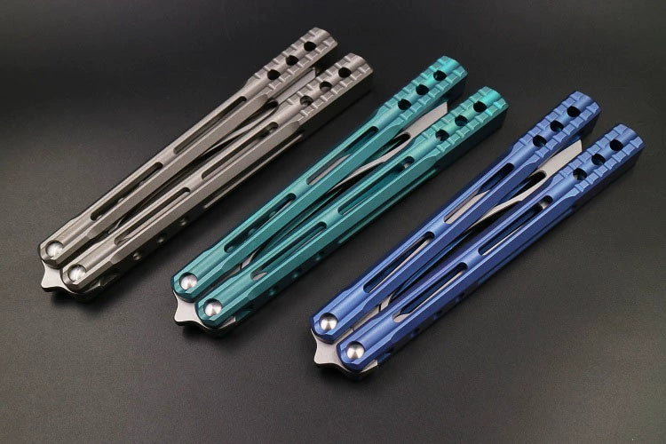 War Whale TC4 Titanium Alloy Integrated Handle, High-end Shaft Sleeve, Oil Storage Positioning Shaft, Butterfly Knife Throwing Knife Unbladed