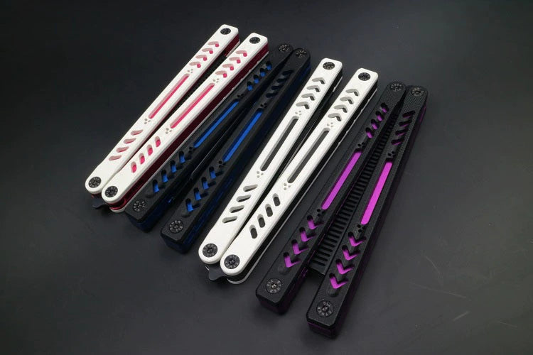 Ethereum G10 Aluminum Handle Butterfly Knife, Bushing Structure CNC Seiko, Throwing Knife Practice Knife Without Cutting Edge