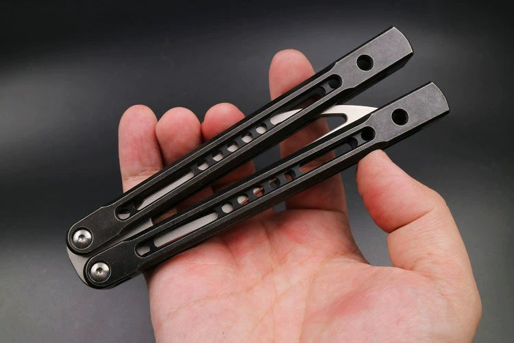 JK Emperor, Titanium Alloy Integrated Hollow Handle, High-end Shaft Sleeve, Oil Storage Positioning Shaft, Butterfly Knife Throwing
