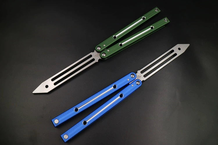 Boundless Big Fish v4 anti-skid integrated aluminum alloy handle, shaft sleeve structure, butterfly knife throwing knife practice knife does not cut the edge