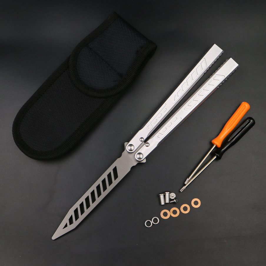Falcon CNC Bushing Structure, Wing Blade, Aluminum Alloy Integrated Handle, Butterfly Knife Without Cutting Edge