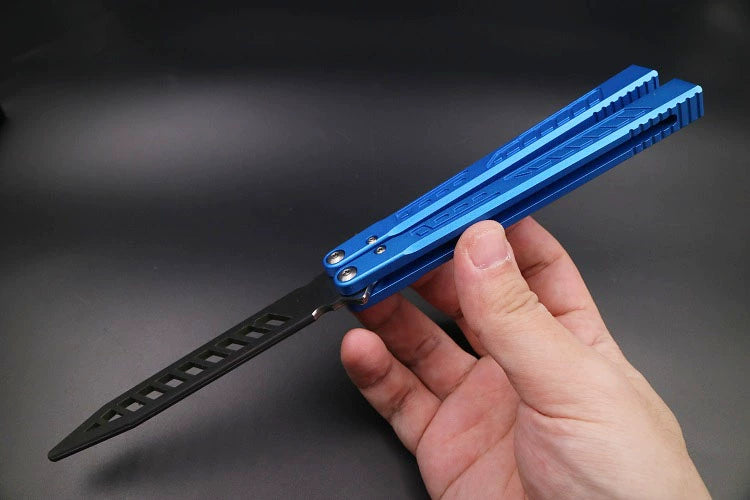 Falcon CNC Bushing Structure, Wing Blade, Aluminum Alloy Integrated Handle, Butterfly Knife Without Cutting Edge