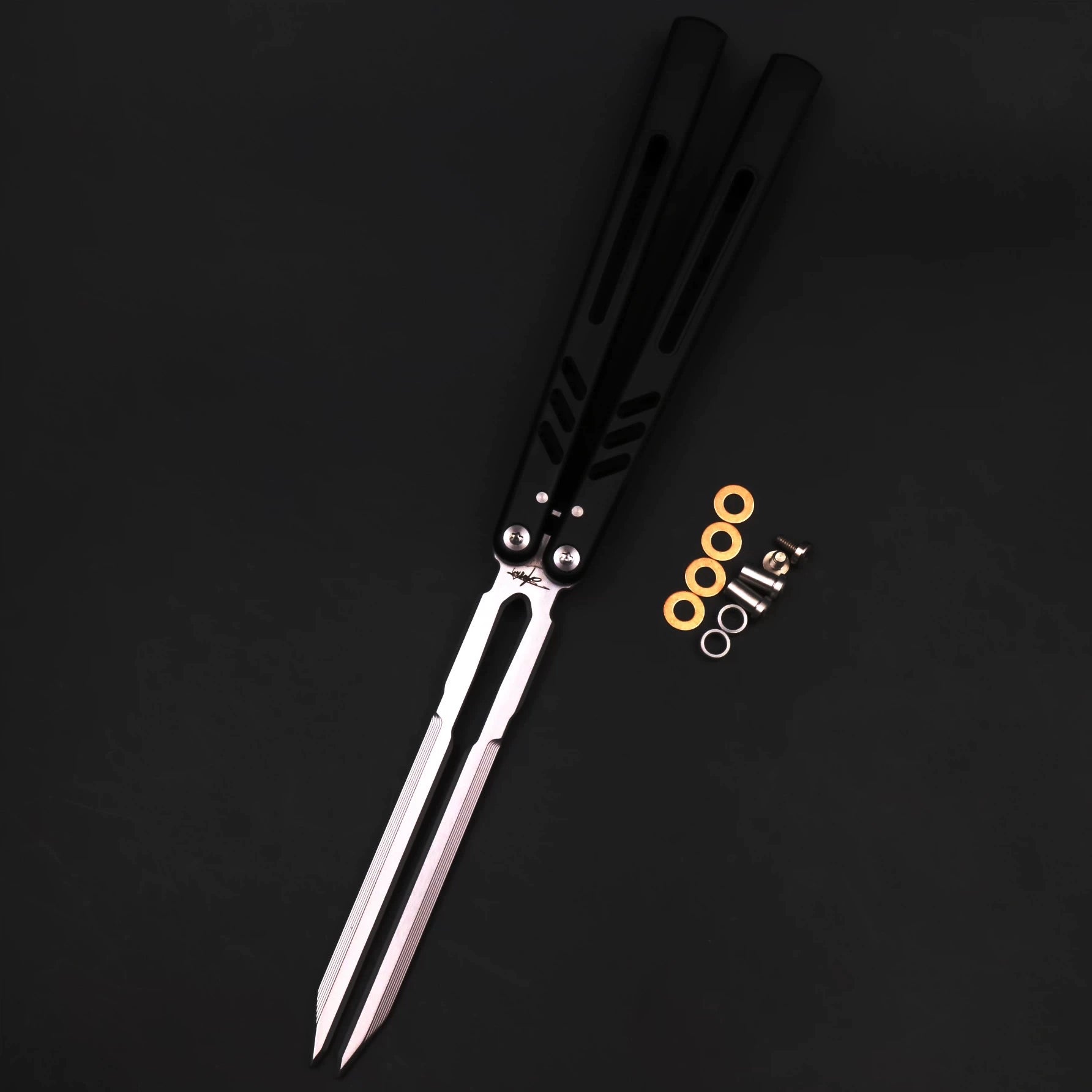 8801V3 Tuning Fork Folding Knife REP Butterfly Fancy AB Novice Practice Entry Toy Knife Unbladed