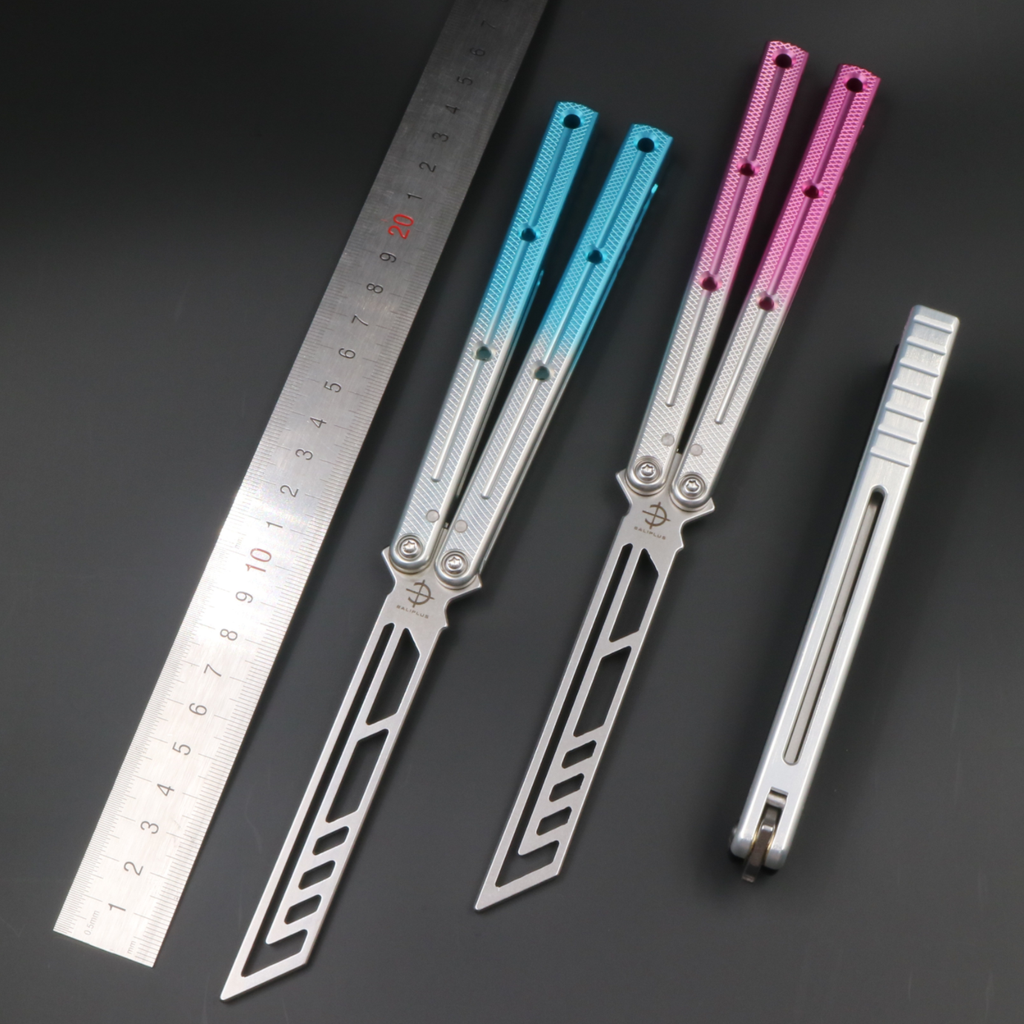 Boundless Siren, Unbladed Butterfly Knife, Non-slip Integrated Aluminum Alloy Handle, Swing Knife Practice Knife, Fancy Tools