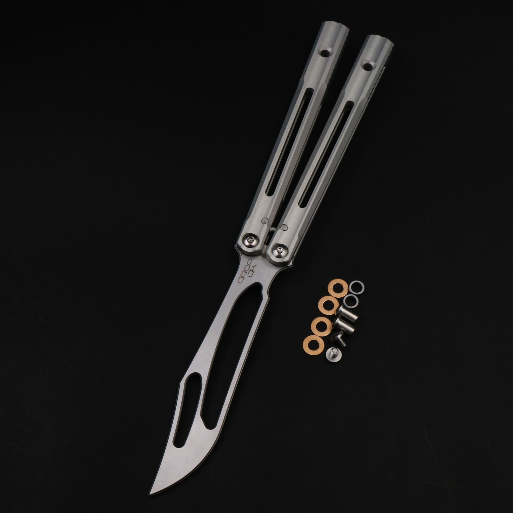 Ban Yu Aluminum Whale, Seven Series Aluminum, Unbladed Butterfly Knife, Glass Sound, Beginner Safety Decompression Finger Limit